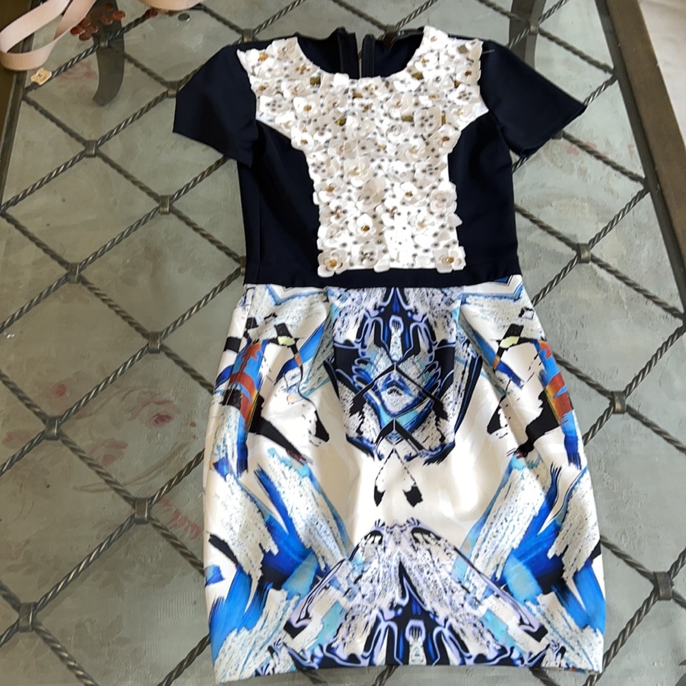 Sachin + Babi sequin and satin embroidered dress